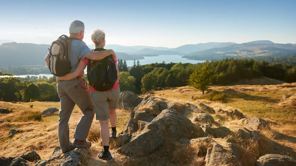 walking holiday couple