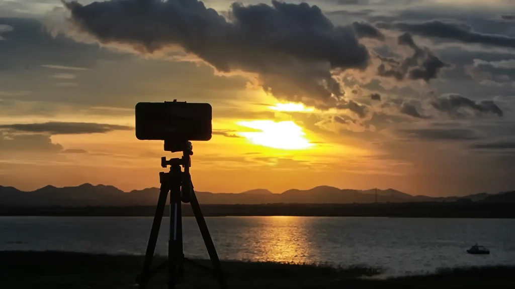 Watching the sunset on holiday