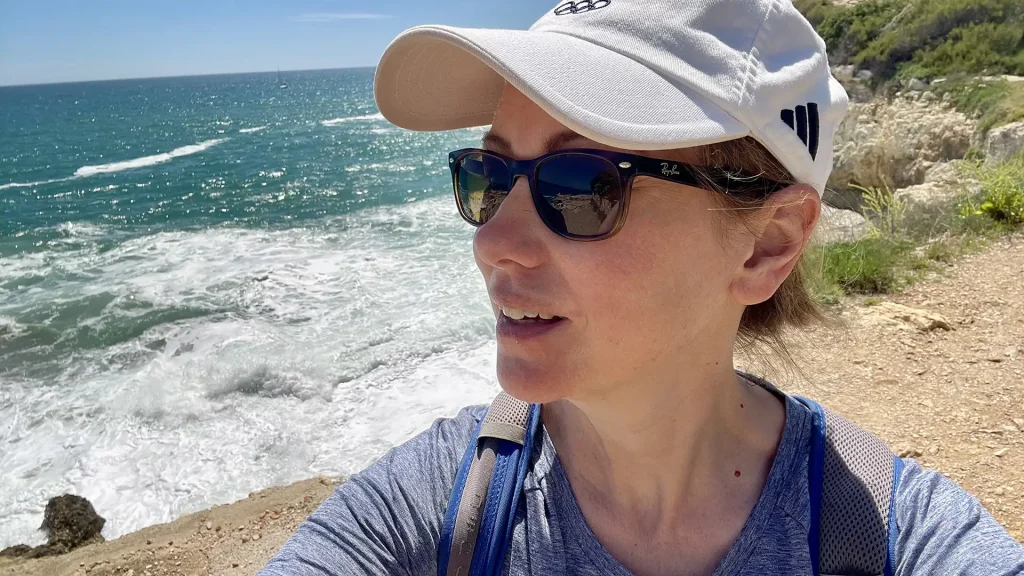 Debbie, enjoying the coast line of catalonia 
