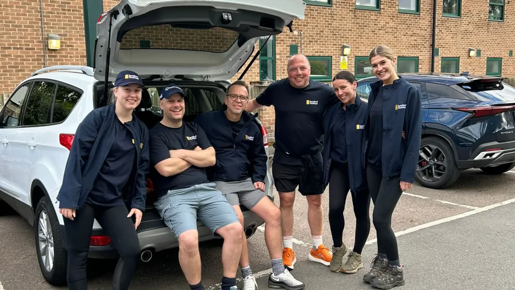 Involved Holidays team walking around Rutland Water during the 26.2-mile LOROS Hospice charity walk, May 2026