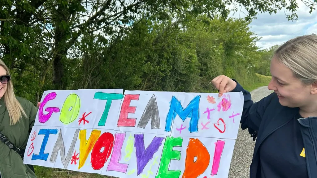 Involved Holidays team walking around Rutland Water during the 26.2-mile LOROS Hospice charity walk, May 2026